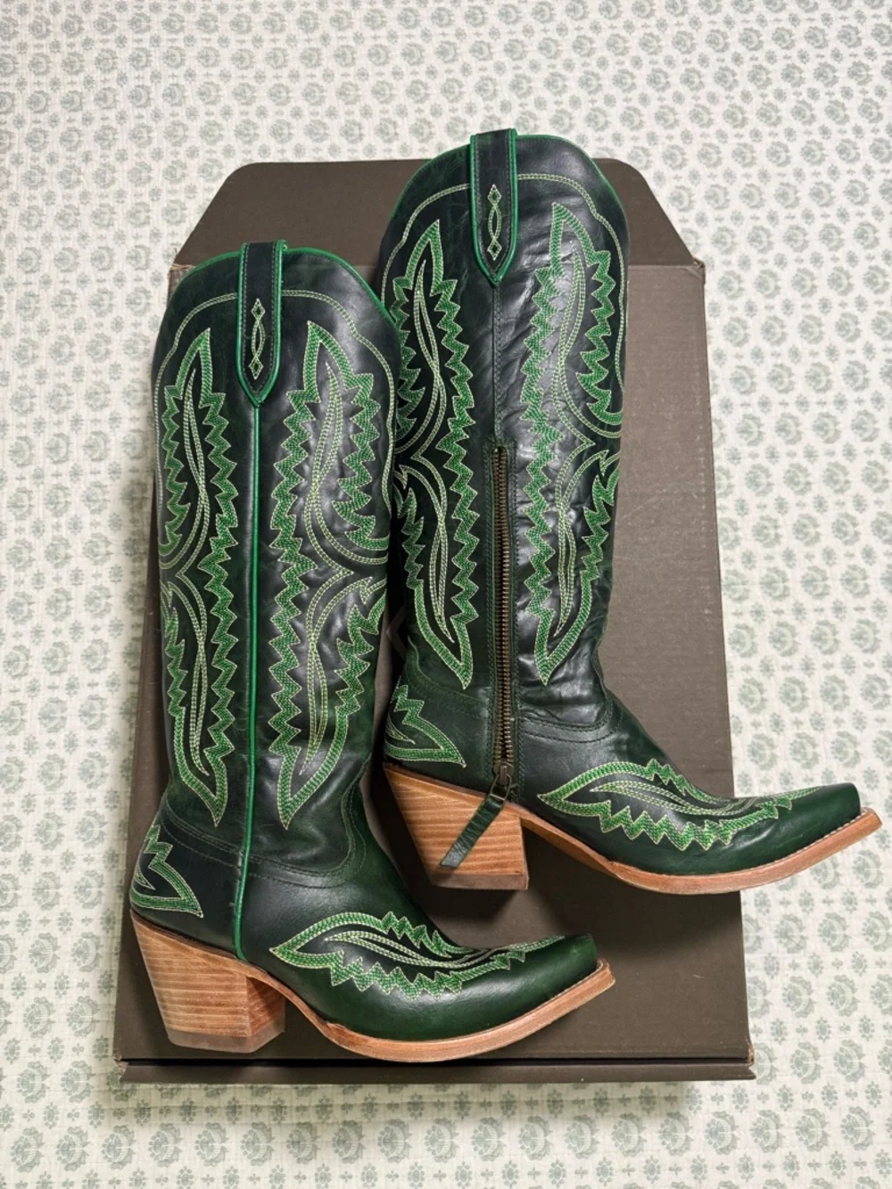 Women’s Ariat Casanova Cowboy Boots Lucky Clover Size 7.5 - Picture 11 of 14